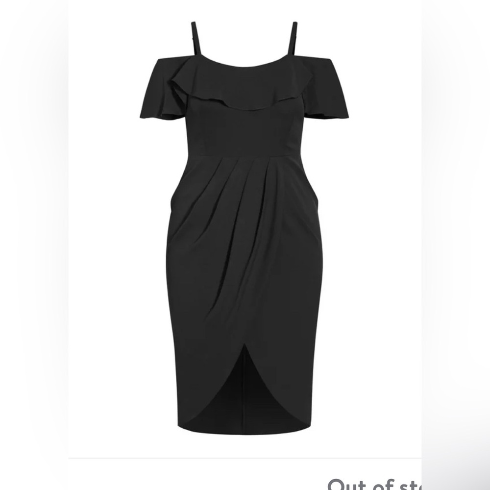 City Chic Women's Plus Size Flirtation Dress , Black, XL (22), New With Tags